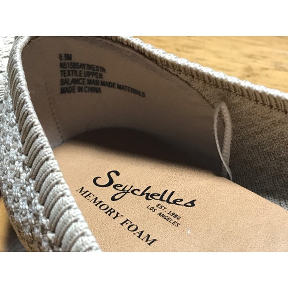Seychelles Knit Ballet Flats Nesta womens 6.5 Memory Foam Insole Cream - Picture 9 of 10